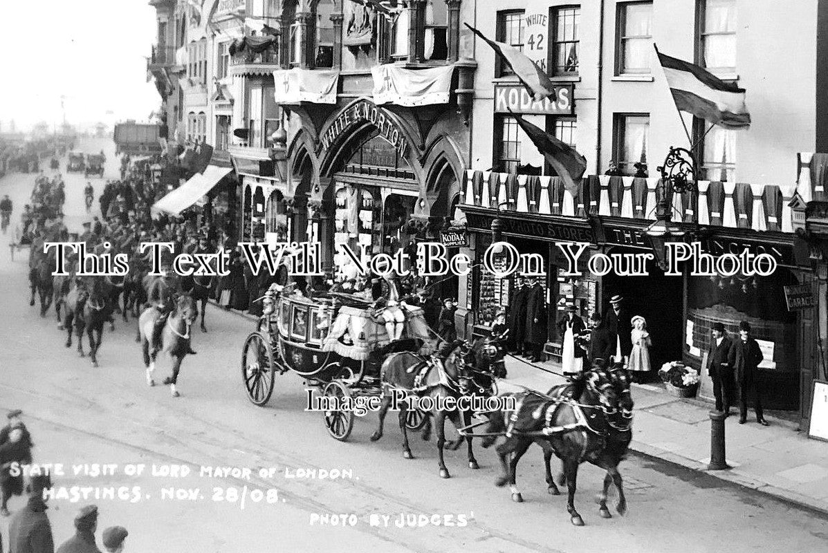 SX 2122 - Lord Mayor Of London Visit, Hastings, Sussex 1908