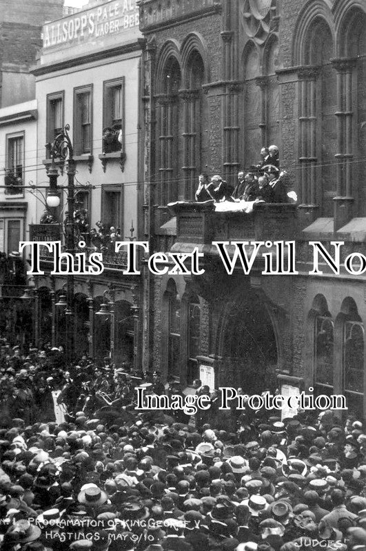SX 2911 - Proclamation Of King George V, Hastings, Sussex 1910