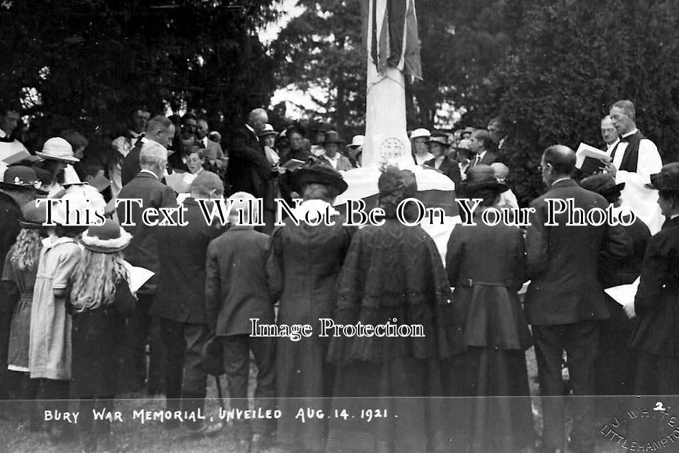 SX 306 - Bury War Memorial Unveiling, Sussex Aug 1921