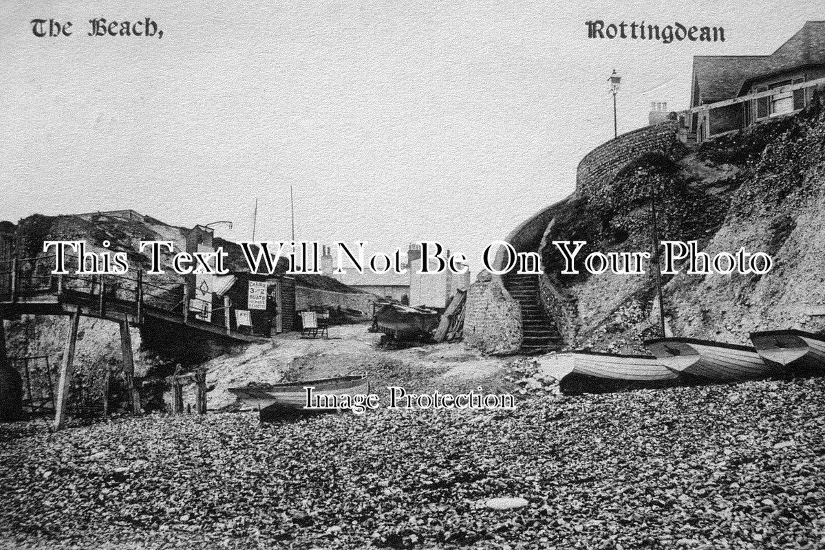 SX 317 - The Beach, Rottingdean, Sussex c1907