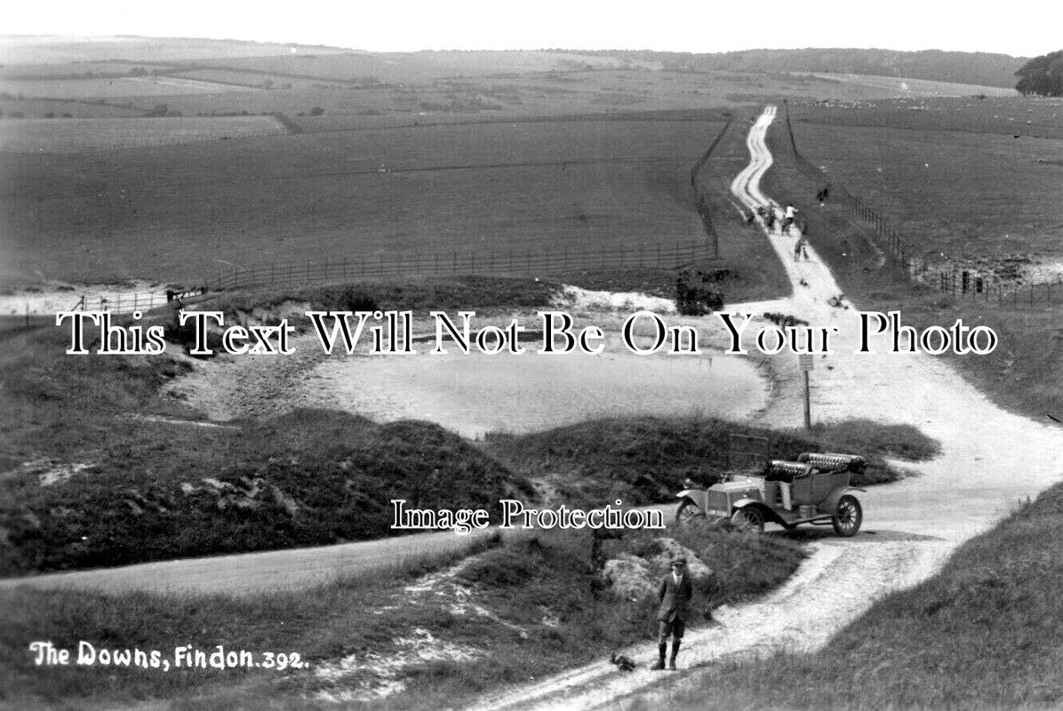 SX 3405 - The Downs, Findon, Sussex c1927