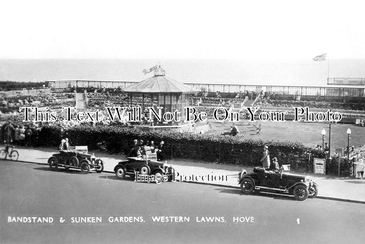 SX 3410 - Bandstand & Sunken Gardens, Western Lawns, Hove, Sussex