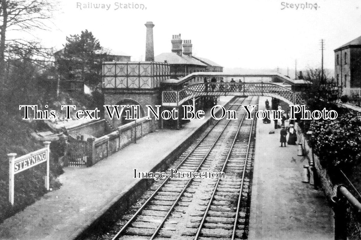 SX 3452 - Steyning Railway Station, Sussex c1908