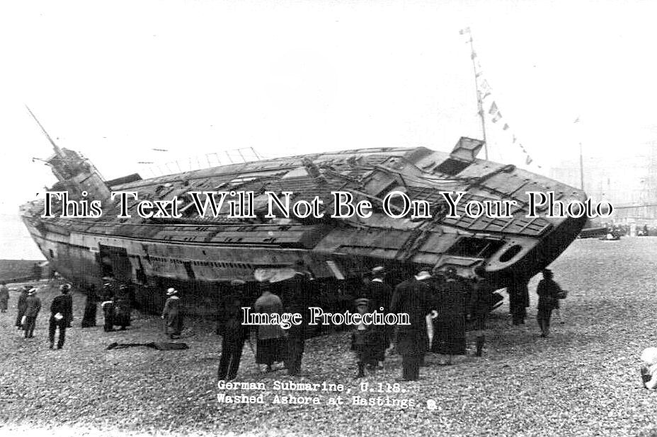 SX 3498 - German Submarine U118 Ashore At Hastings, Sussex