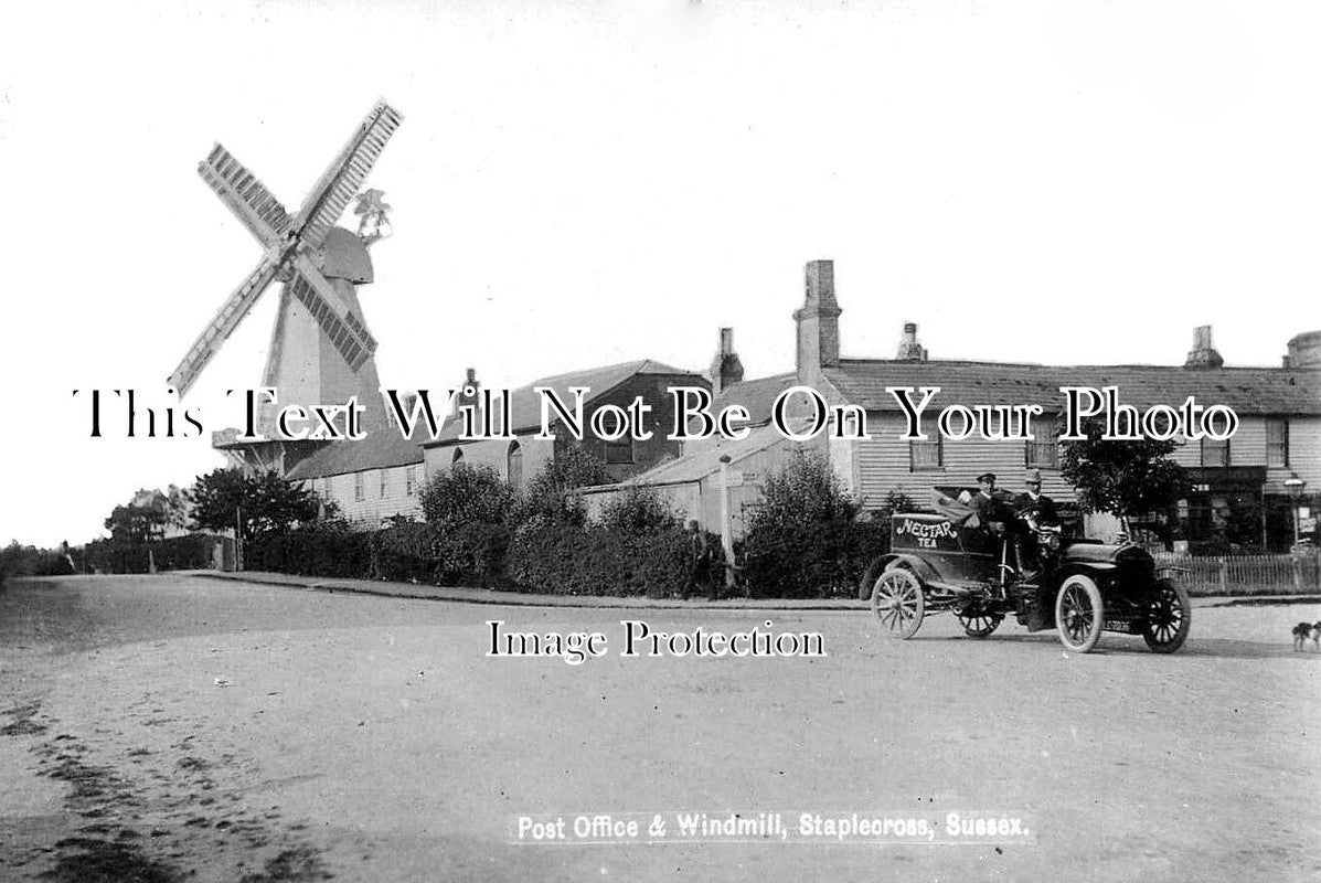 SX 3512 - Post Office & Windmill, Staplecross, Sussex