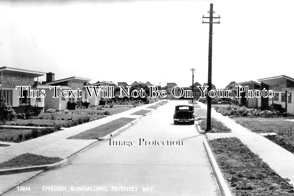 SX 3521 - Swedish Bungalows, Pevensey Bay, Sussex c1957