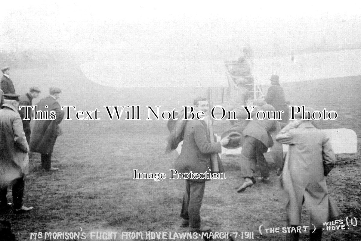 SX 3594 - Aviator Morisons Flight From Hove Lawns, Aeroplane, Sussex 1911