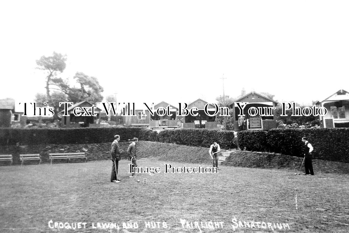 SX 3604 - Croquet Lawn & Huts, Fairlight Sanitorium, Hastings, Sussex