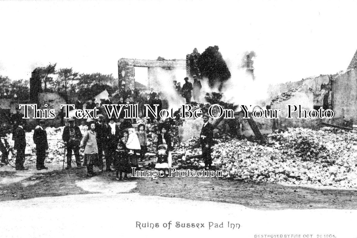SX 3618 - Ruins Of Sussex Pad Inn, Lancing, Sussex 1905