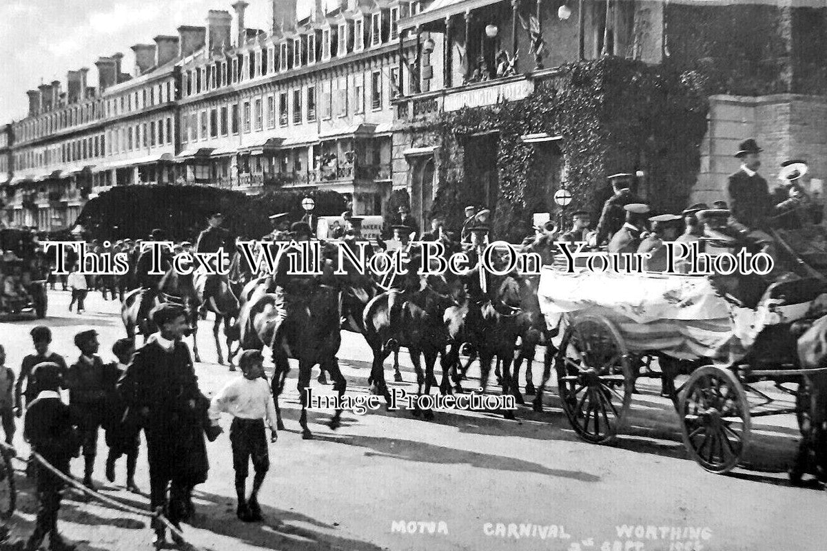 SX 3647 - Motor Carnival, Worthing, Sussex c1906