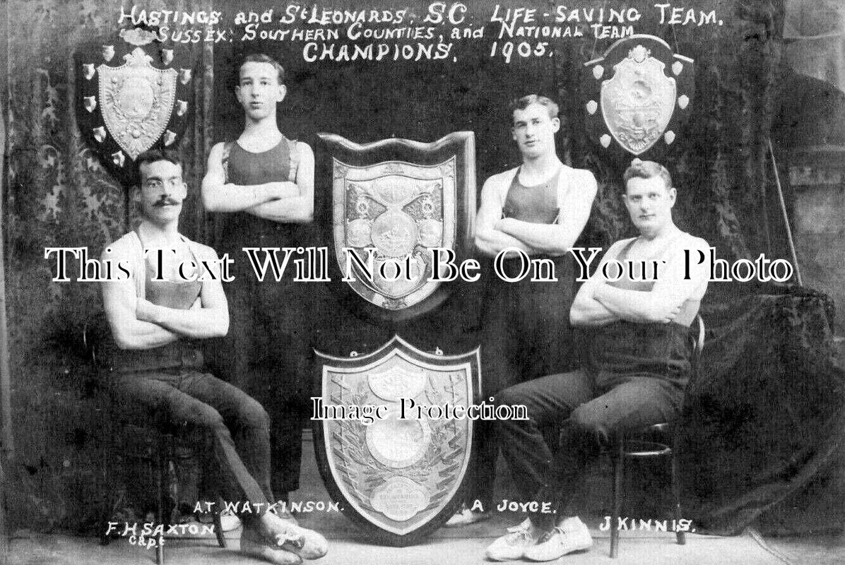 SX 3661 - Hastings & St Leonards SC Life Saving Team, Sussex 1905