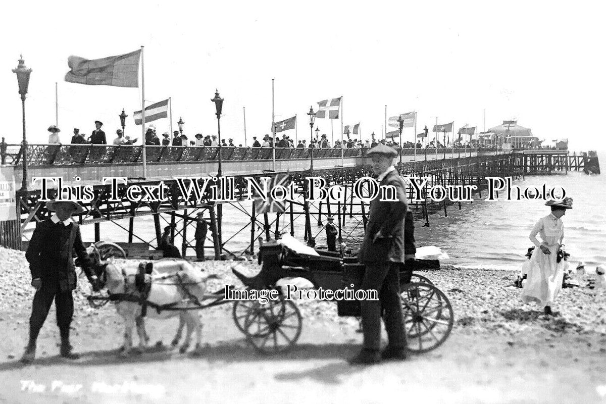 SX 3708 - The Pier & Beach, Worthing, Sussex