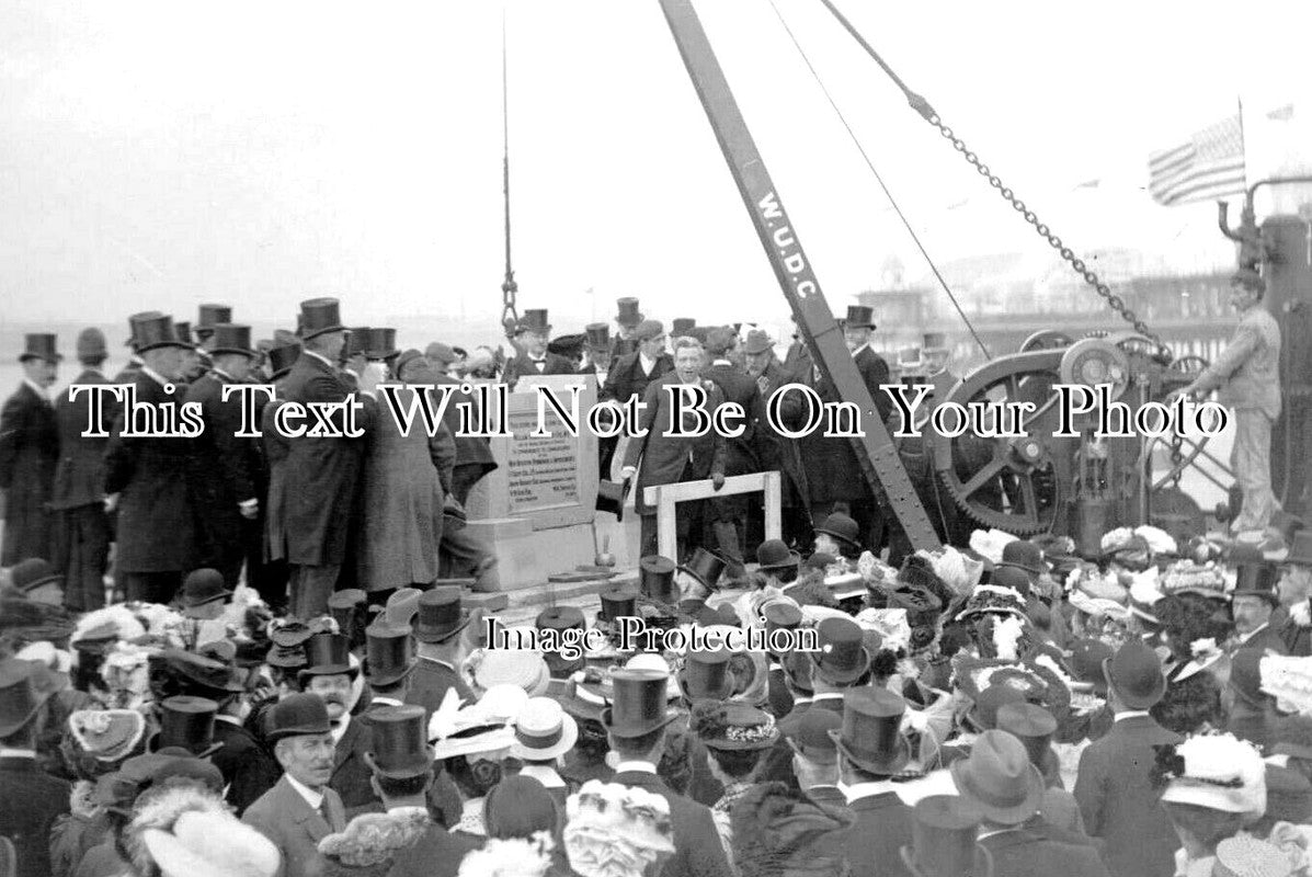 SX 3723 - Laying Foundation Stone, New Brighton Promenade, Sussex c1907