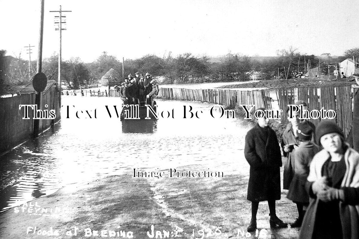 SX 3813 - Floods At Upper Beeding, Sussex 1925