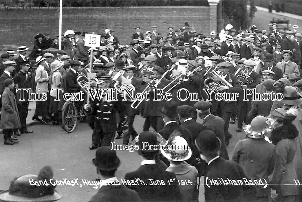 SX 3822 - Hailsham Town Band, Haywards Heath, Sussex 1914