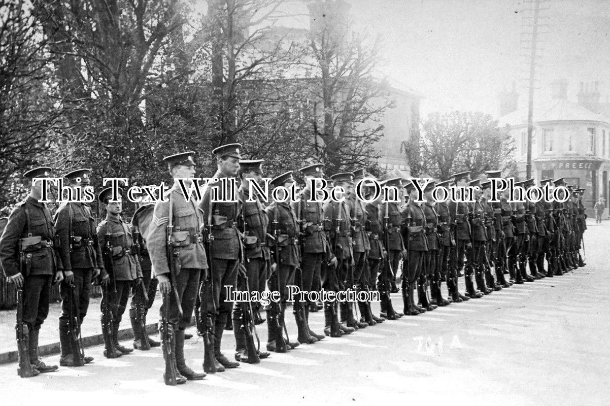 SX 395 - WW1 Soldiers, Haywards Heath, Sussex 1914