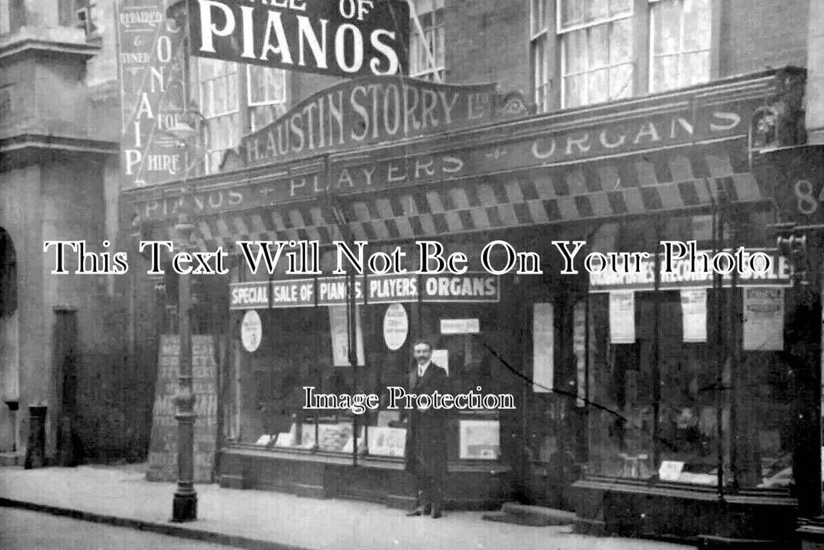 SX 4081 - H Austin Storry Music Shop, North Street, Chichester, Sussex c1912