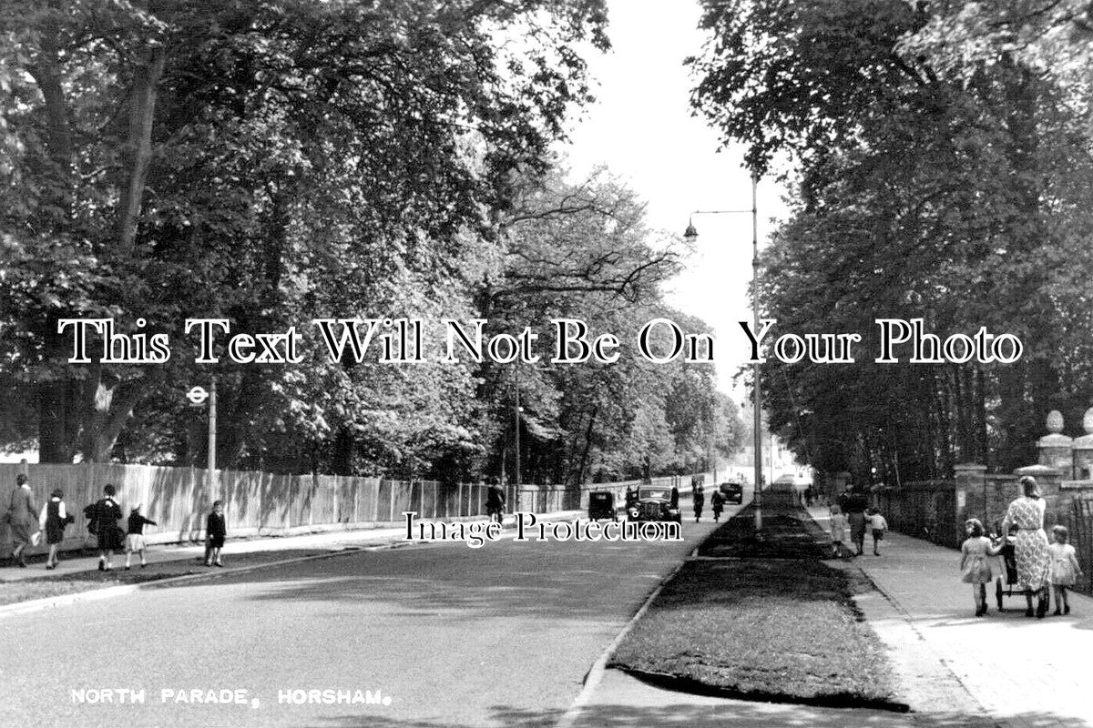 SX 4117 - North Parade, Horsham, Sussex c1938