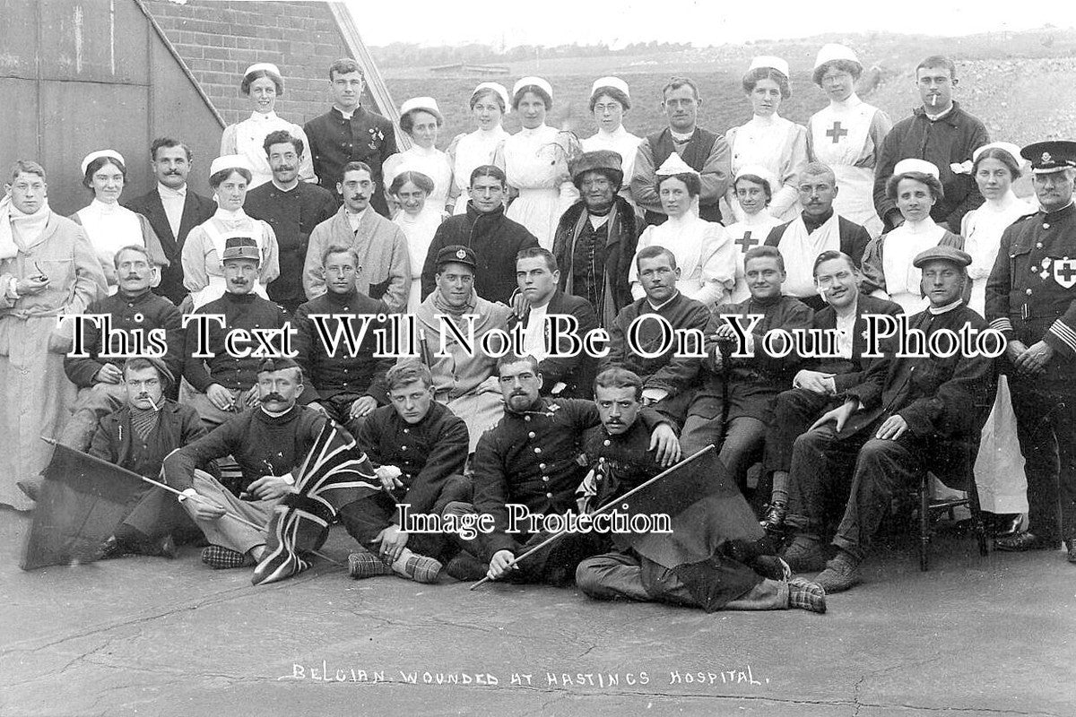 SX 4134 - Belgian Wounded Soldiers, Hastings Hospital, Sussex