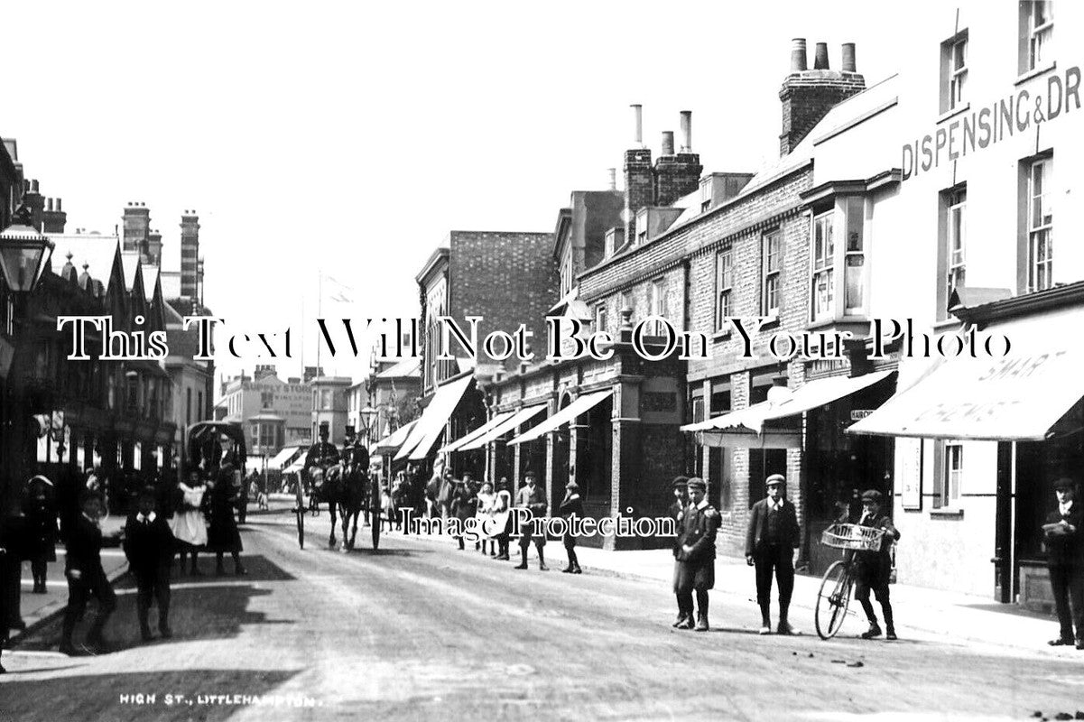 SX 4187 - High Street, Littlehampton, Sussex c1910