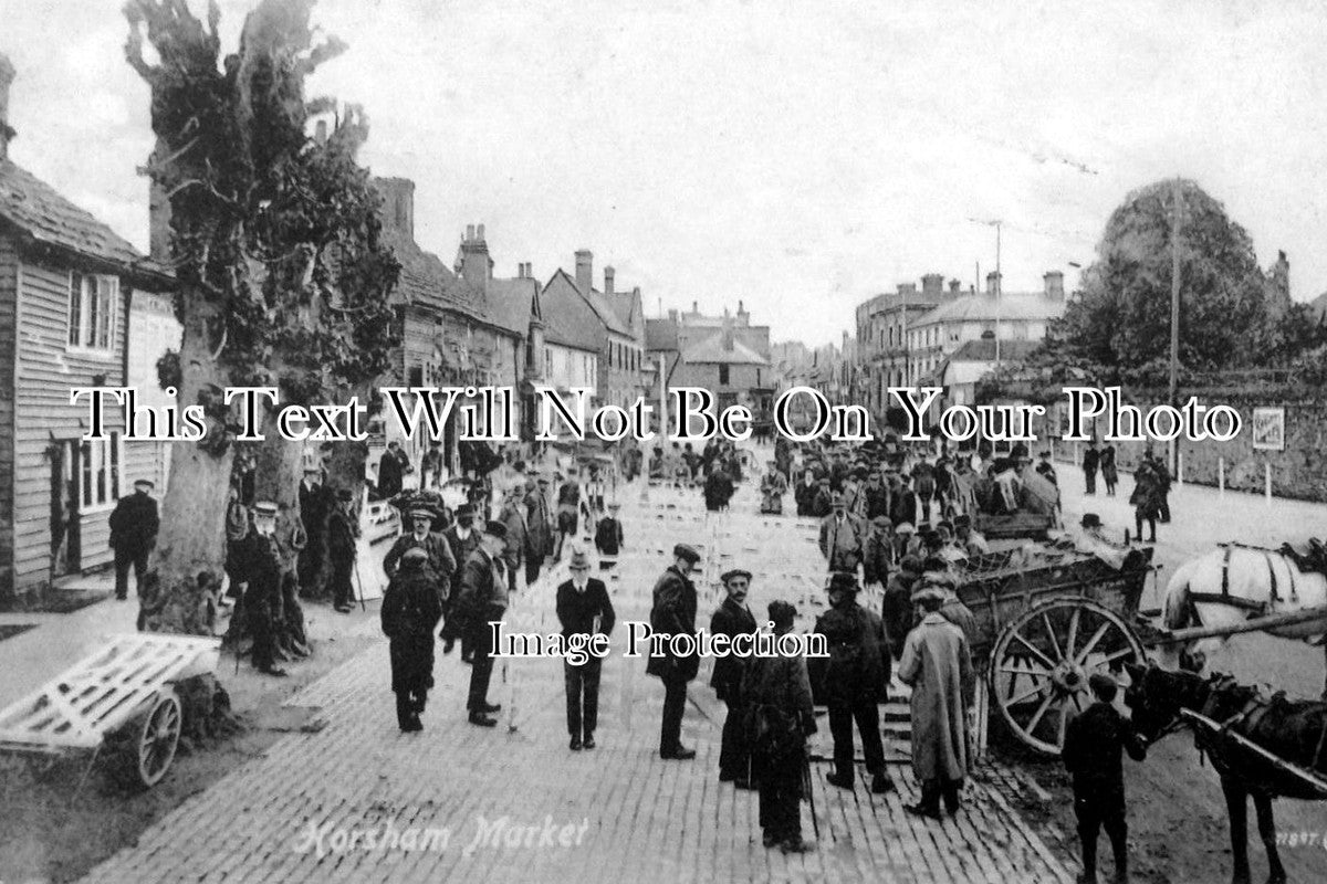 SX 427 - Horsham Market, Sussex c1916