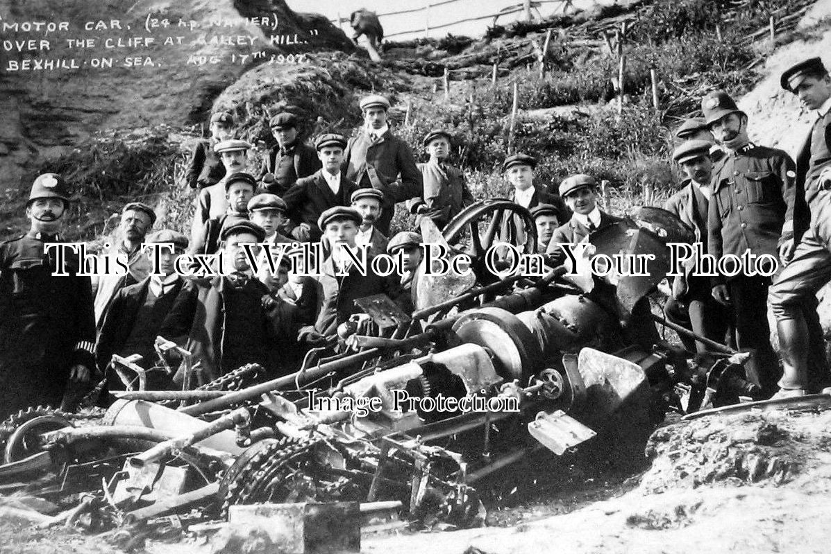 SX 464 - Motor Car Accident, Bexhill-On-Sea, Sussex c1907