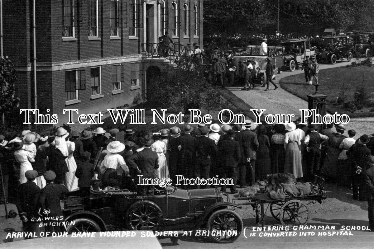 SX 499 - Arrival Of Wounded Soldiers At School Military Hospital, Brighton, Sussex