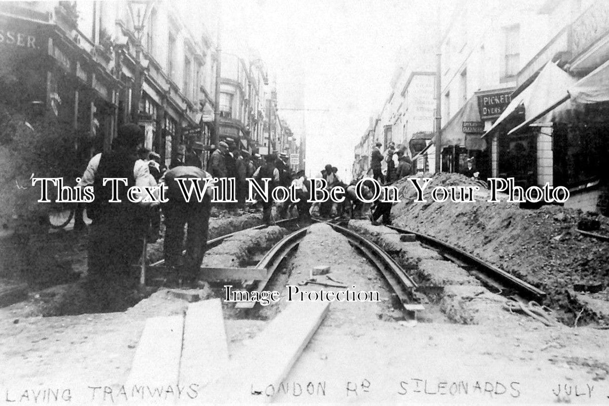 SX 517 - Laying Tramways, London Road, St Leonards, Sussex 1906