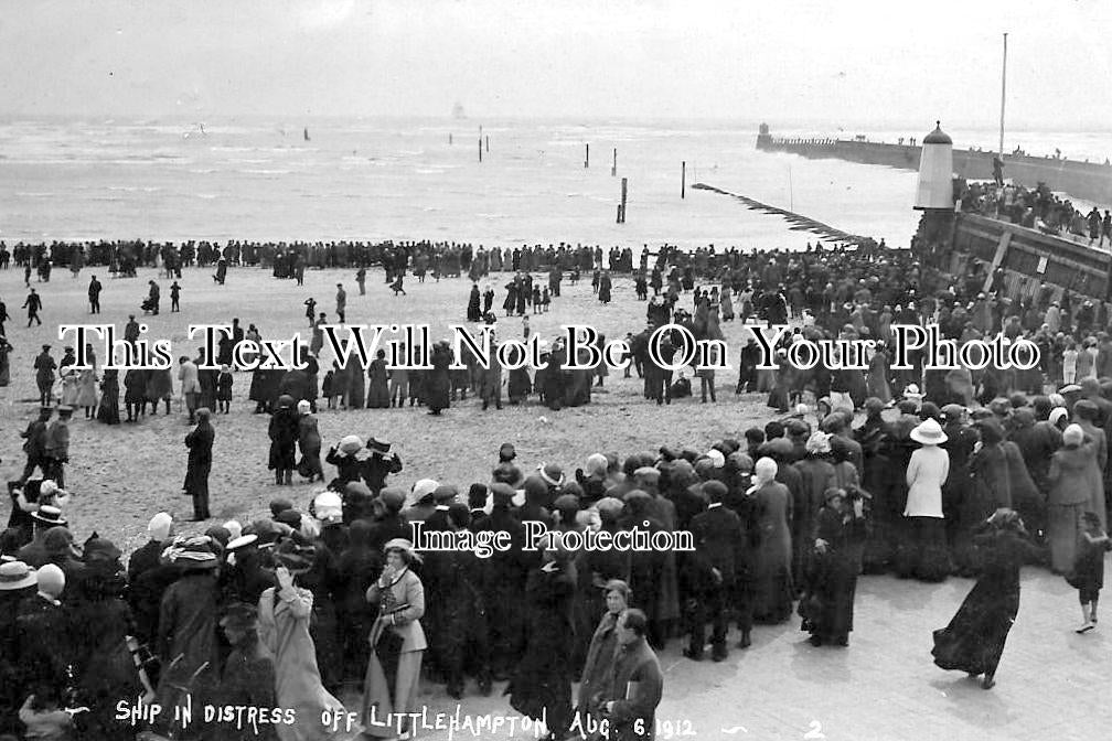 SX 555 - Ship In Distress Off Littlehampton, Sussex Aug 6th 1912