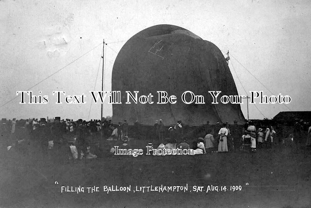 SX 556 - Filling The Balloon, Littlehampton, Sussex 1909