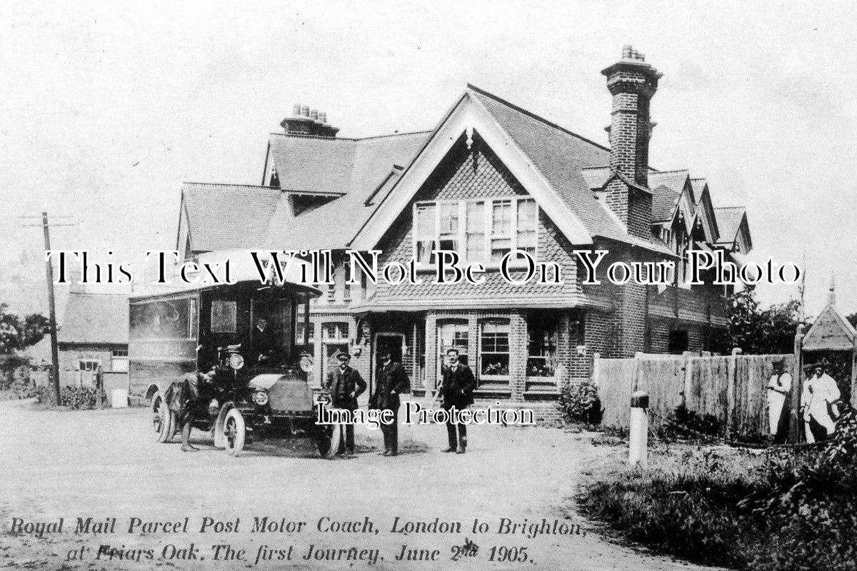SX 578 - Royal Mail Parcel Post Motor Coach, London To Brighton, Sussex c1905