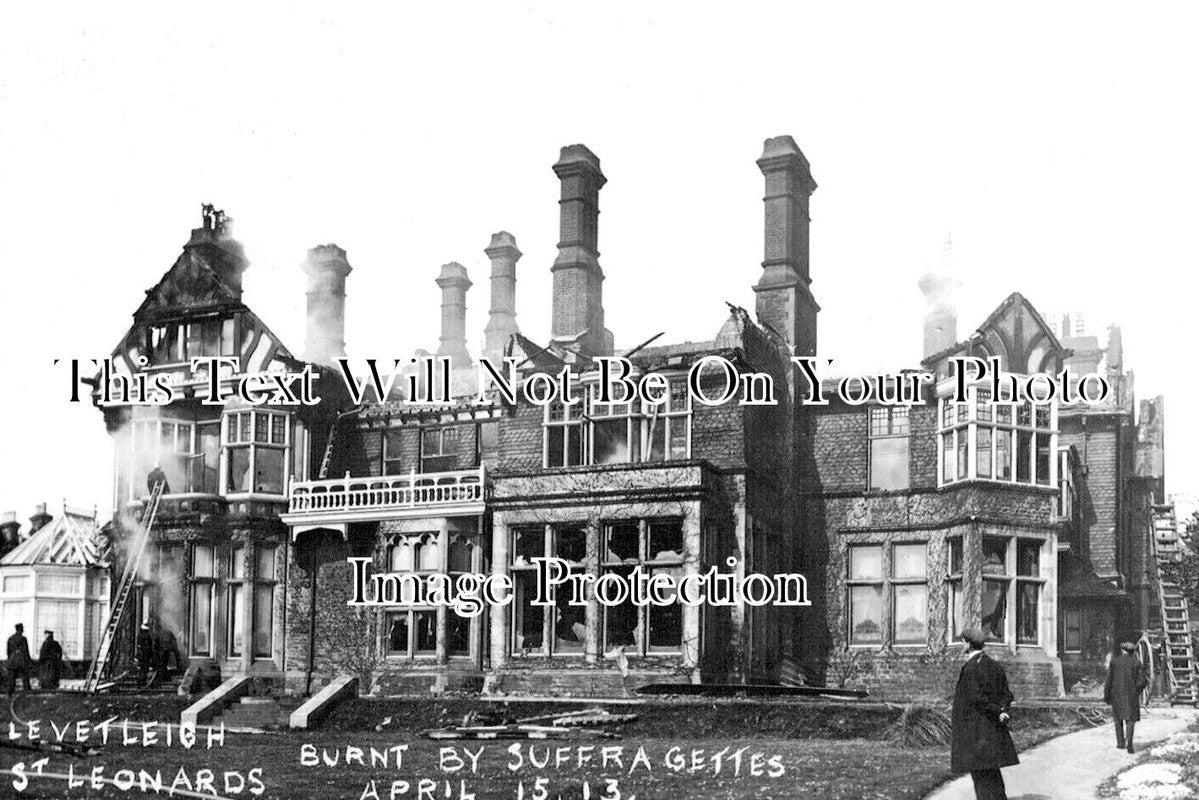 SX 5903 - Suffragette Fire, Levetleigh, St Leonards, Sussex 1913