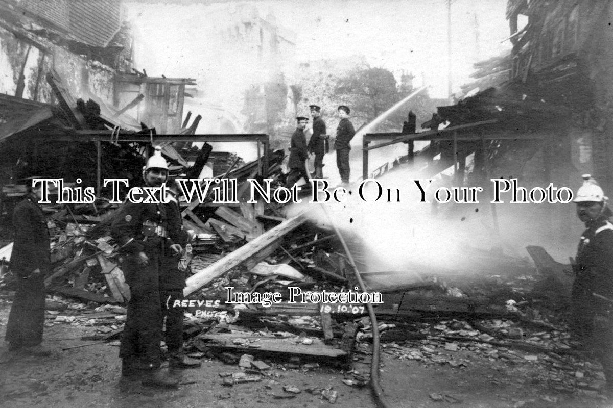 SX 637 - Smiths Fire, High Street, Lewes, Sussex c1907