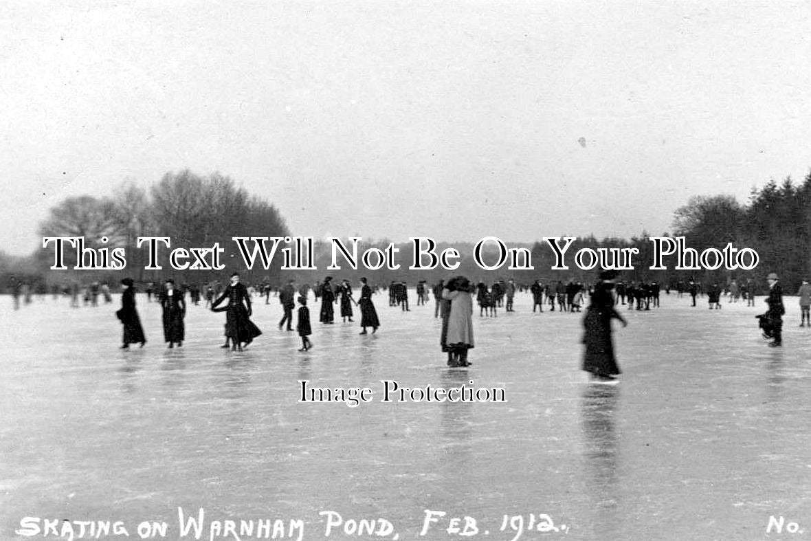 SX 653 - Skating On Warnham Pond, Sussex 1912