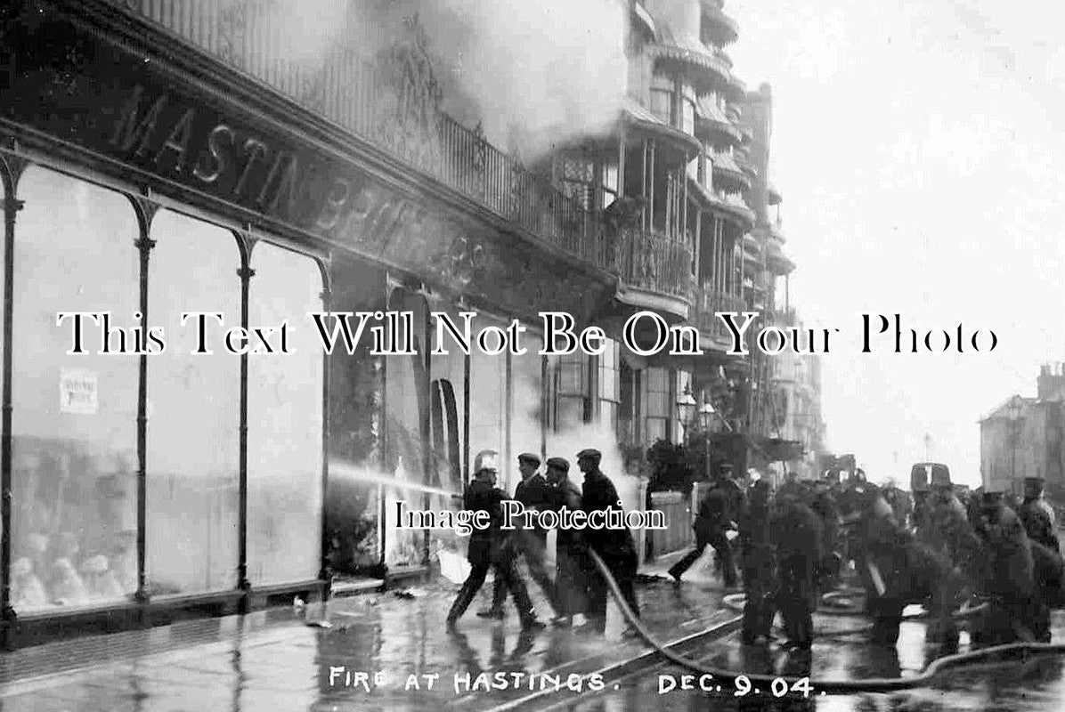 SX 751 - Fire at Mastin's Store, Hastings, Sussex 1904