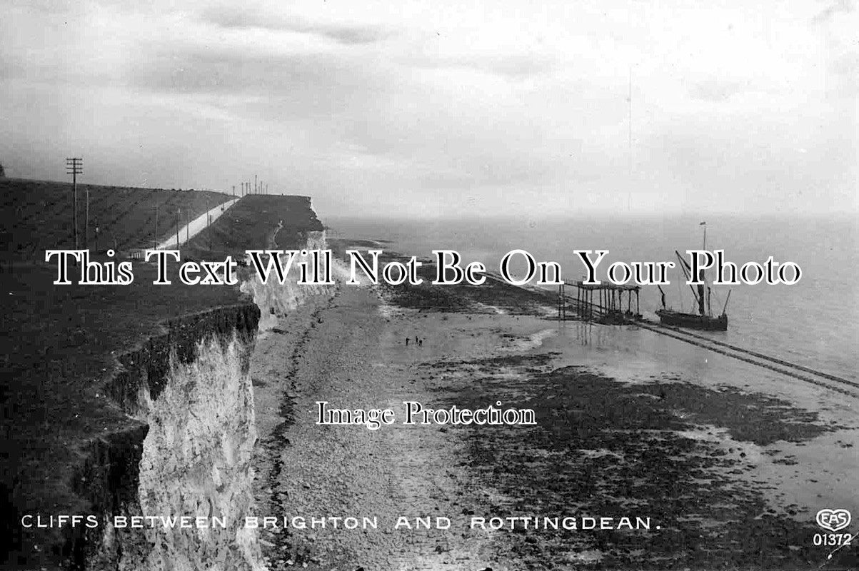 SX 952 - Cliffs Between Brighton & Rottingdean, Sussex c1915