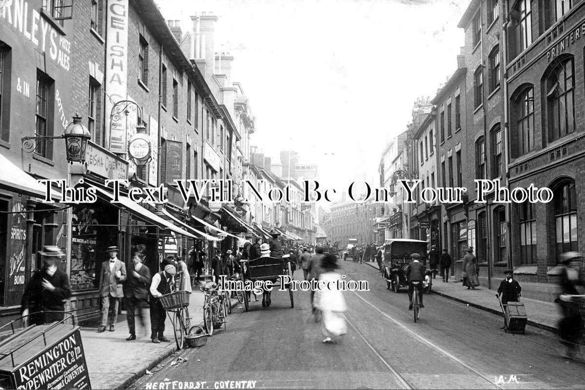 WA 1163 - Hertford Street, Coventry, Warwickshire c1913