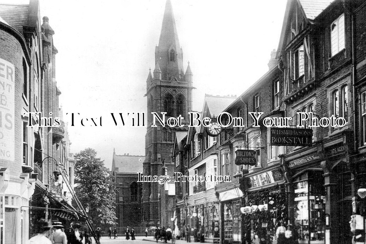 WA 1335 - Regent Street & Parish Church, Rugby, Warwickshire