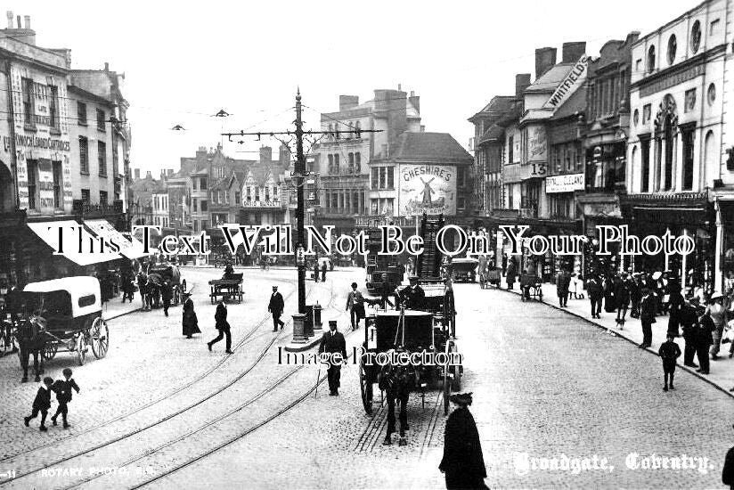 WA 1616 - Broadgate, Coventry, Warwickshire c1912