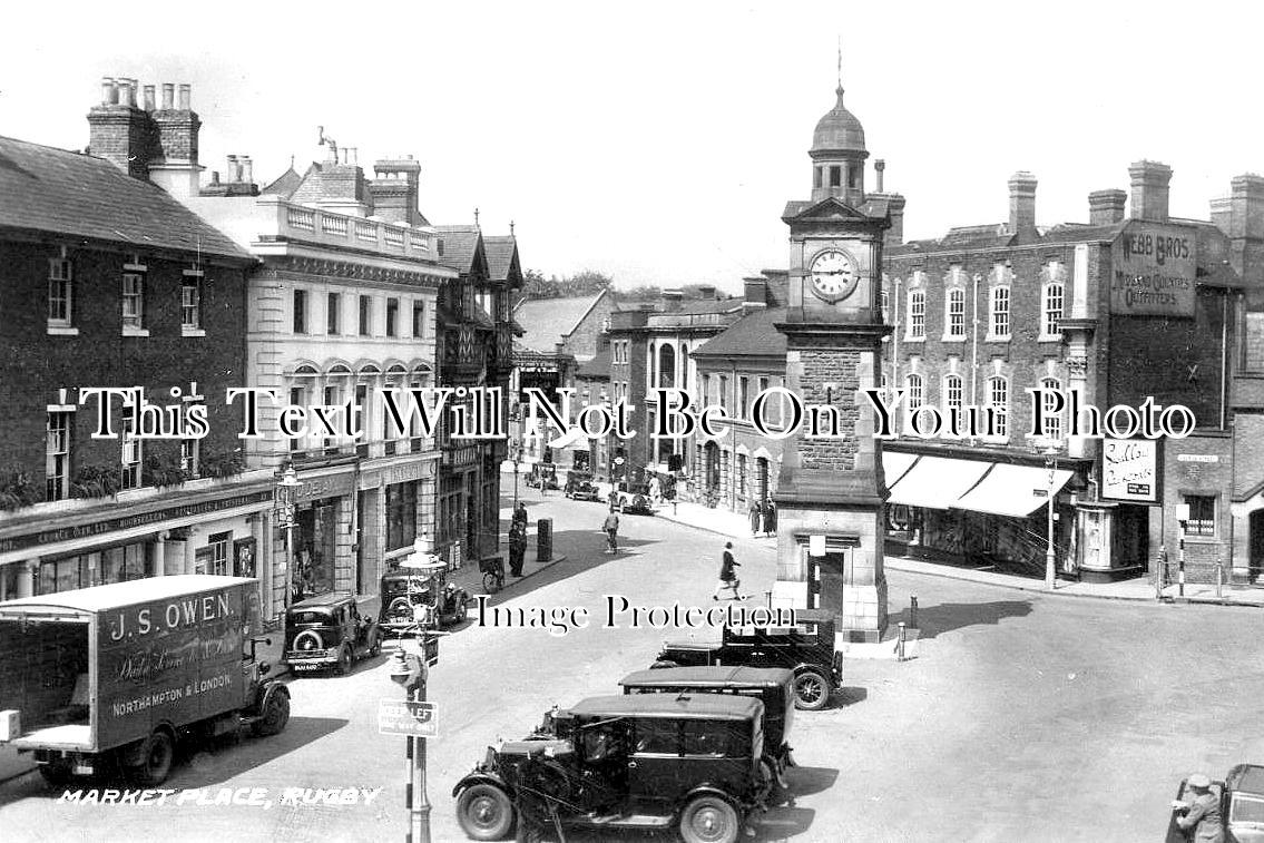 WA 1695 - Market Place, Rugby, Warwickshire c1939