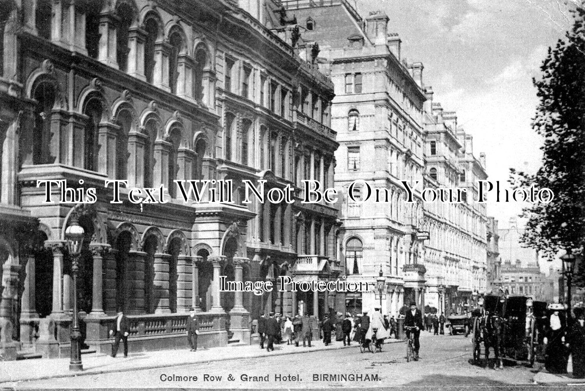 WA 1823 - Colmore Row & Grand Hotel, Birmingham, Warwickshire c1908
