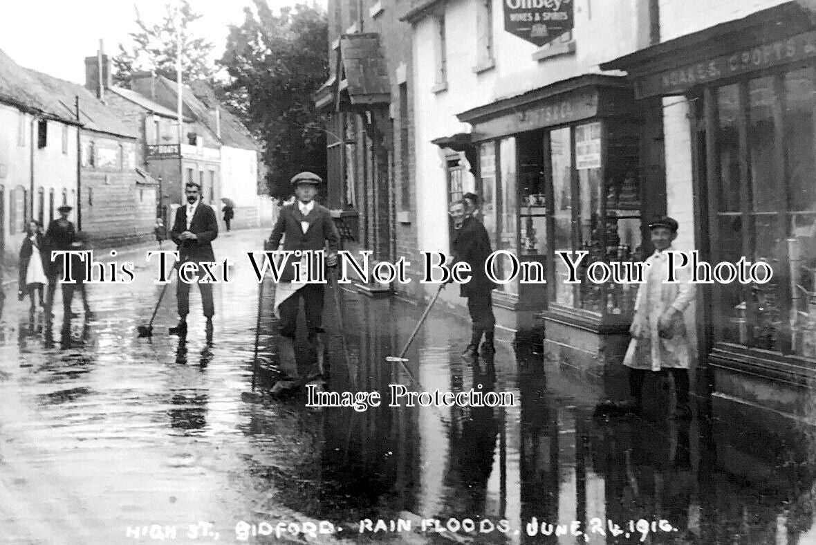 WA 2365 - High Street Floods, Bidford On Avon, Warwickshire c1916