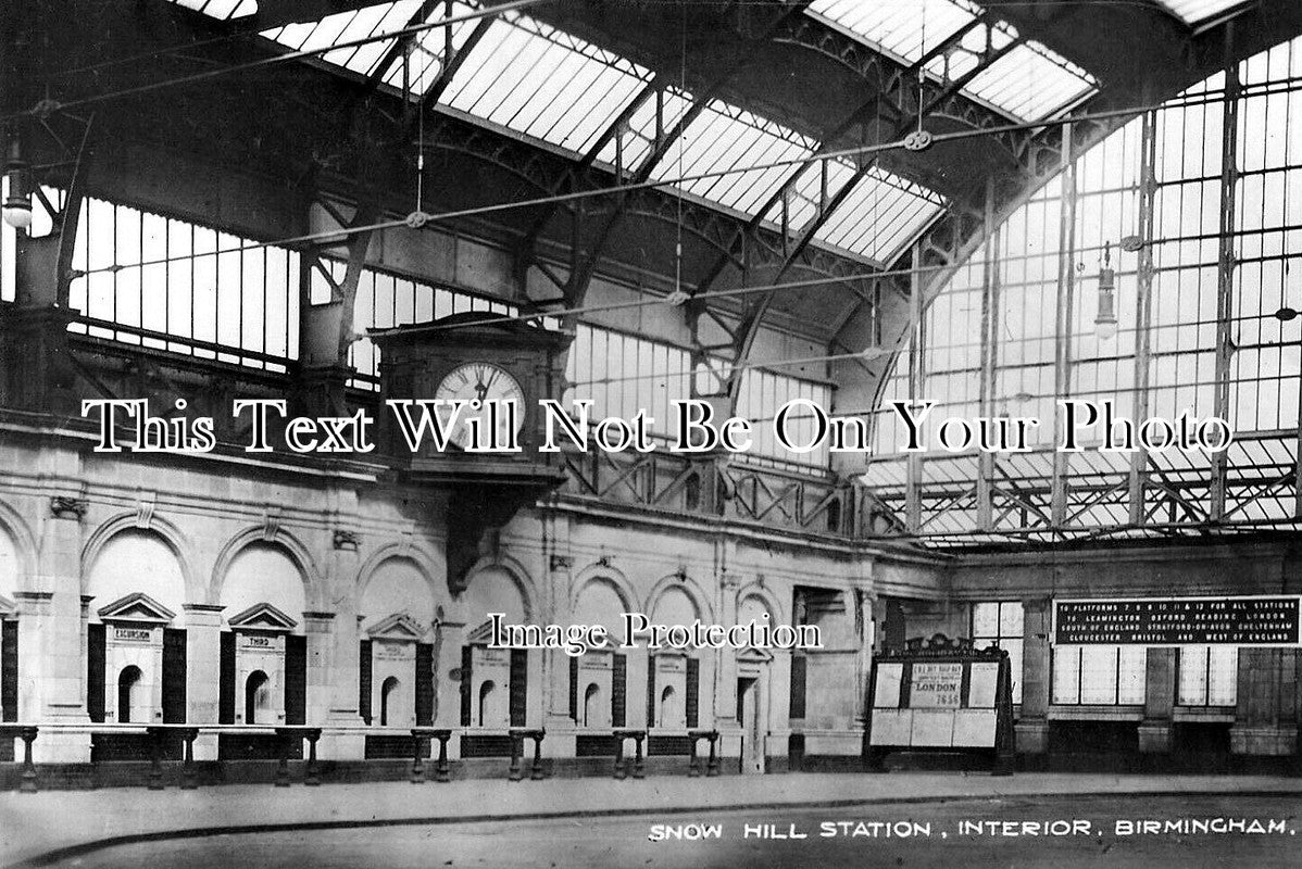 WA 2491 - Snow Hill Railway Station , Birmingham, Warwickshire c1912