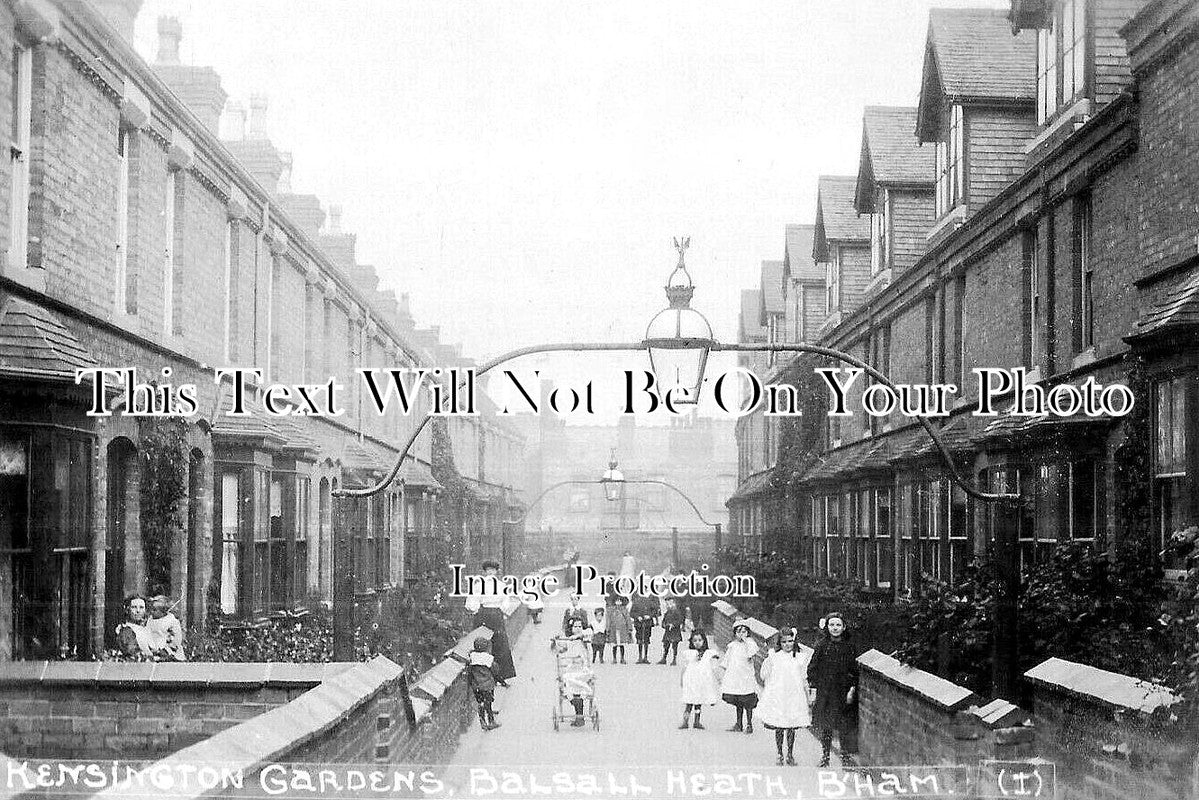 WA 2492 - Kensington Gardens, Balsall Heath, Birmingham, Warwickshire c1908