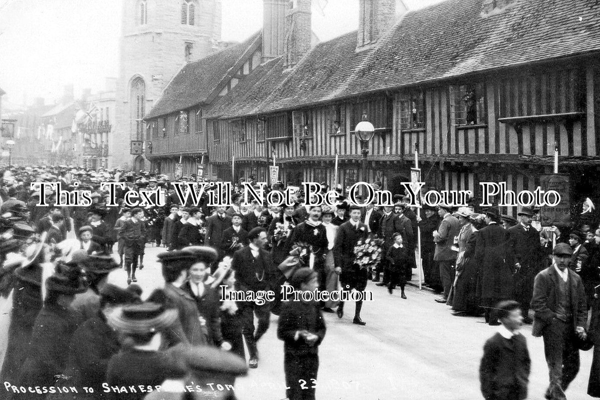 WA 2649 - Procession To Shakespeare Tomb, Stratford On Avon 1907