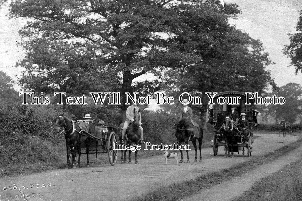 WA 285 - Gypsy Caravan, Rugby, Warwickshire c1905