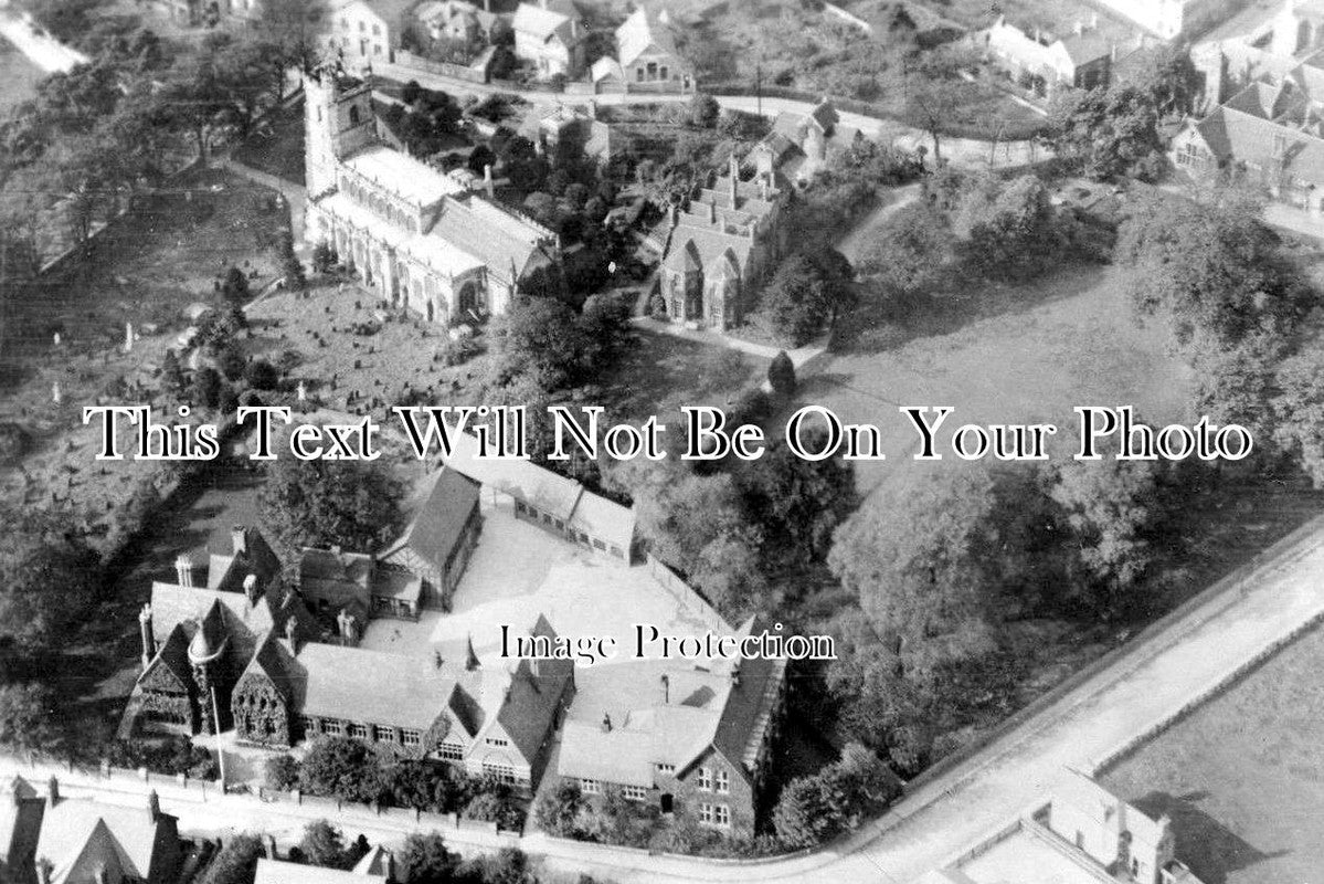 WA 450 - Nuneaton Church & Grammar School, Aerial View, Warwickshire