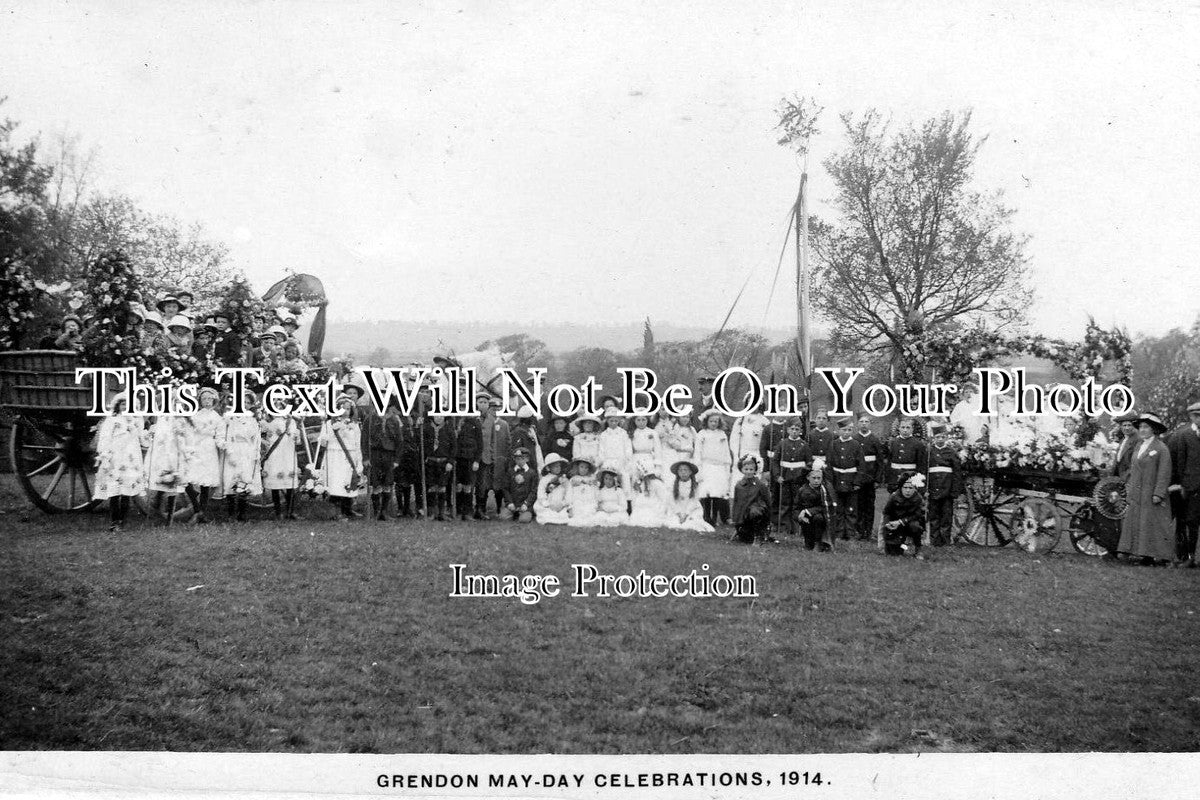 WA 477 - May Day Celebrations, Grendon, Atherstone, Warwickshire 1914