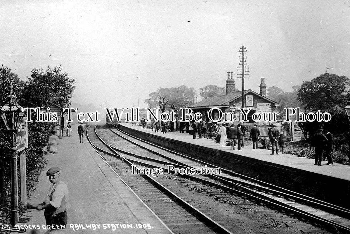 WA 64 - Acocks Green Railway Station, Birmingham, Warwickshire c1905