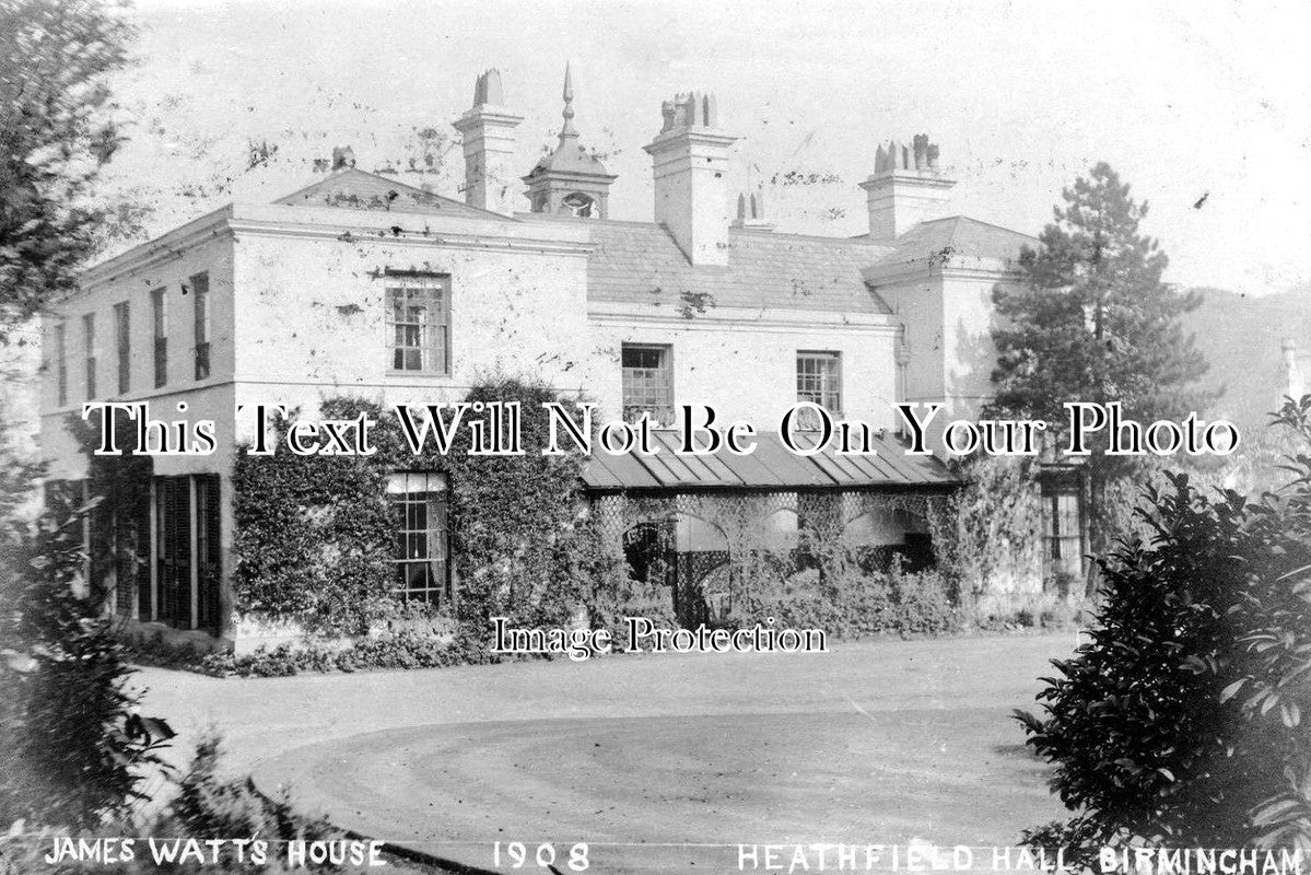 WA 712 - James Watt's House, Heathfield Hall, Handsworth, Birmingham, Warwickshire c1908